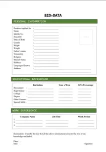 biodata template free download 5