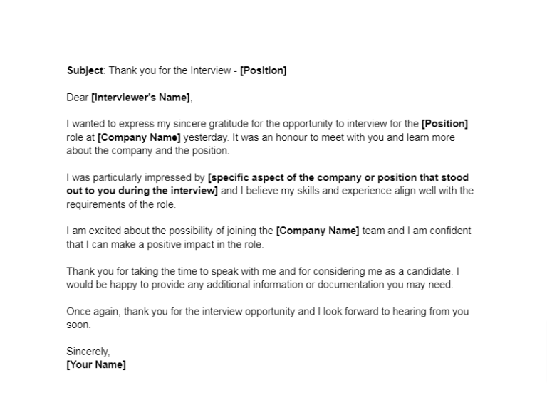 Download Free Thank You Email after Interview Sample - 2023