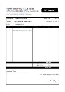 GST Invoice Format 1