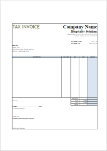 GST Invoice Format No 8