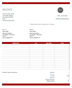 Modern Invoice Template Excel 15