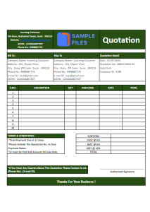 Quotation Format in Excel with GST 57