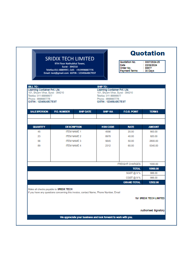 50+ Professional Quotation Template in Excel [Free Download]